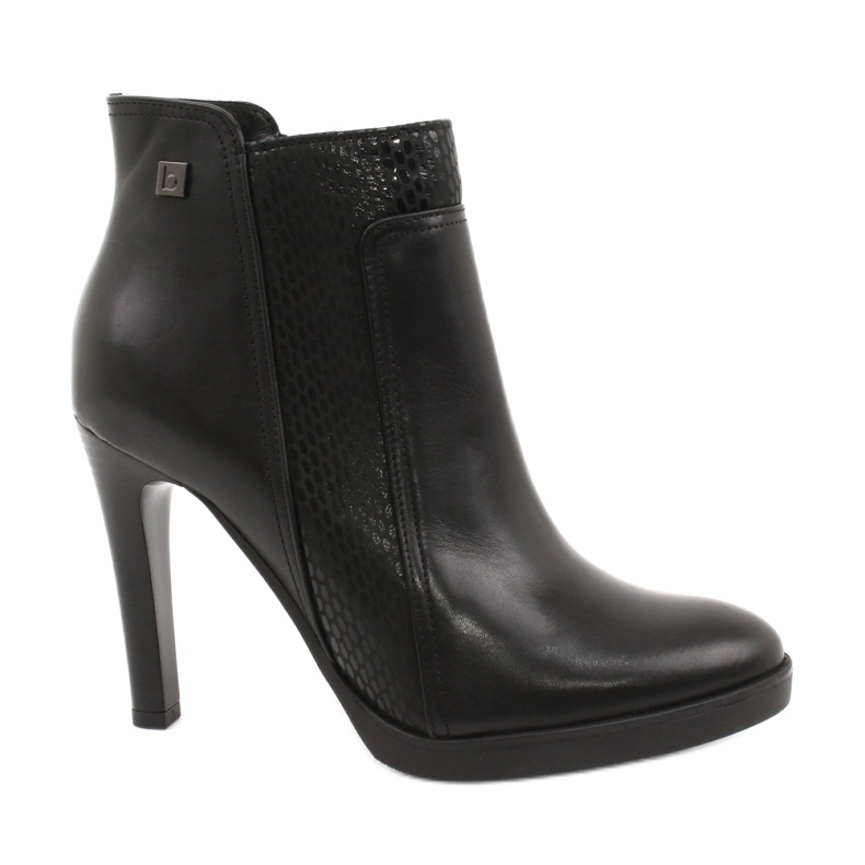 Botas femininas de couro Arka 7245 preto