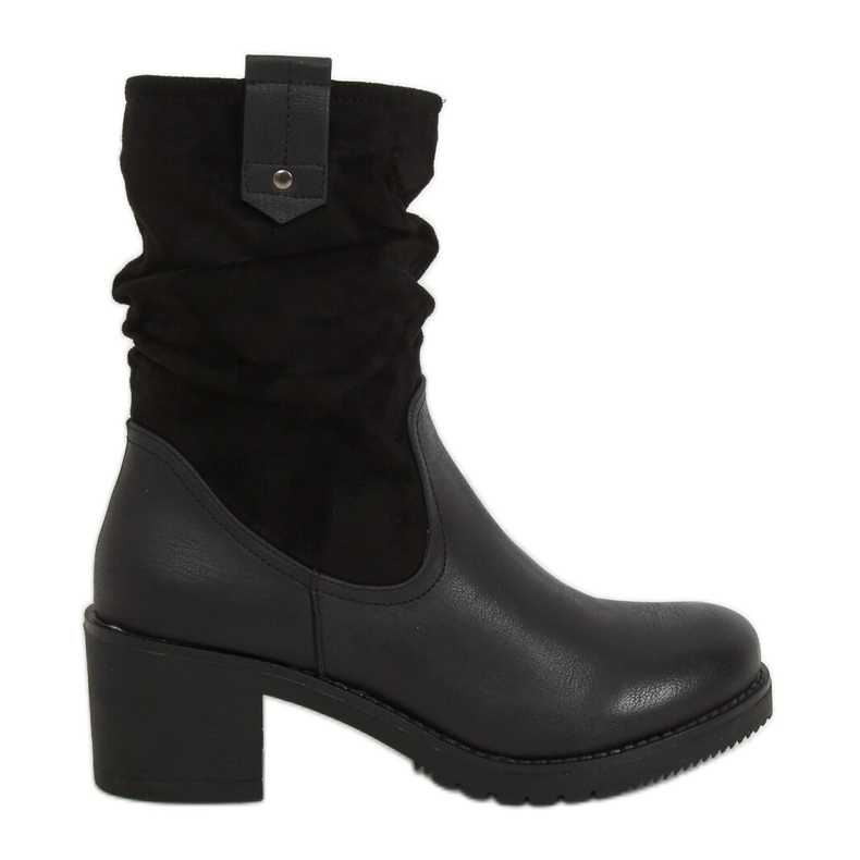 Botas pretas de salto alto J19-51 pretas preto