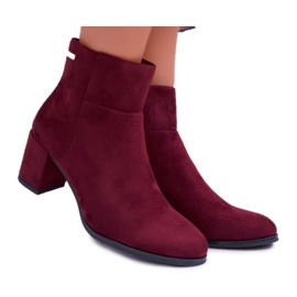 Botas femininas de salto alto Sergio Leone Burgundy BT522 vermelho