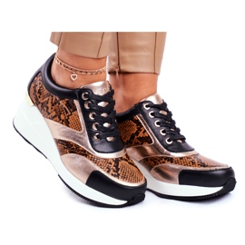 GOE Calçados esportivos femininos, tênis, couro preto GG2N3044 multicolorido