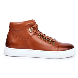 Tênis de couro masculino GOE marrom GG1N3011