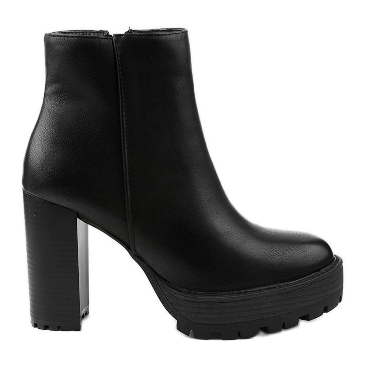 Botins pretos com zíper Winiesh Botins pretos com zíper Winiesh