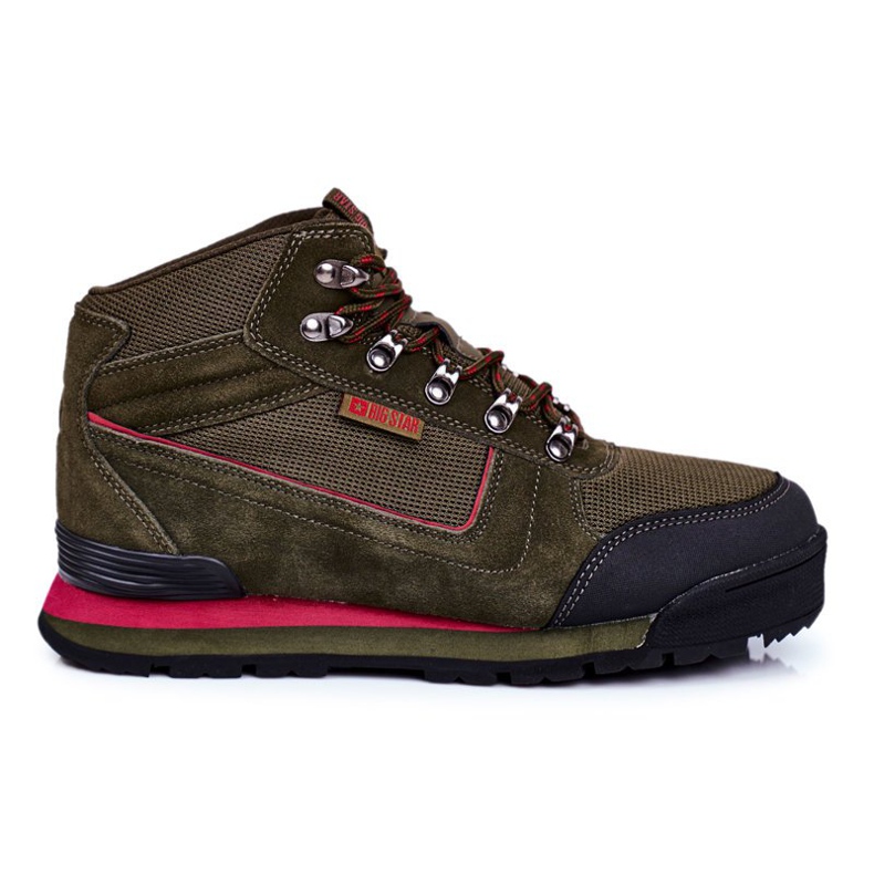 Sapatos de trekking masculino Big Star Outdoor Khaki GG174200 verde