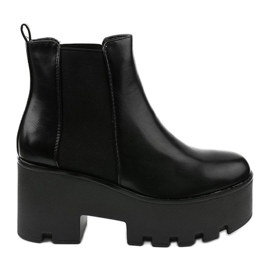 Botins pretos com elástico Pardia