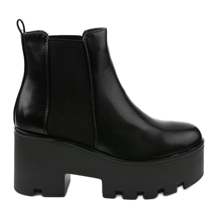 Botins pretos com elástico Pardia