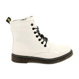 Evento Botas femininas, botas brancas envernizadas 20BT35-3001 branco Evento Botas femininas, botas brancas envernizadas 20BT35-3001 branco