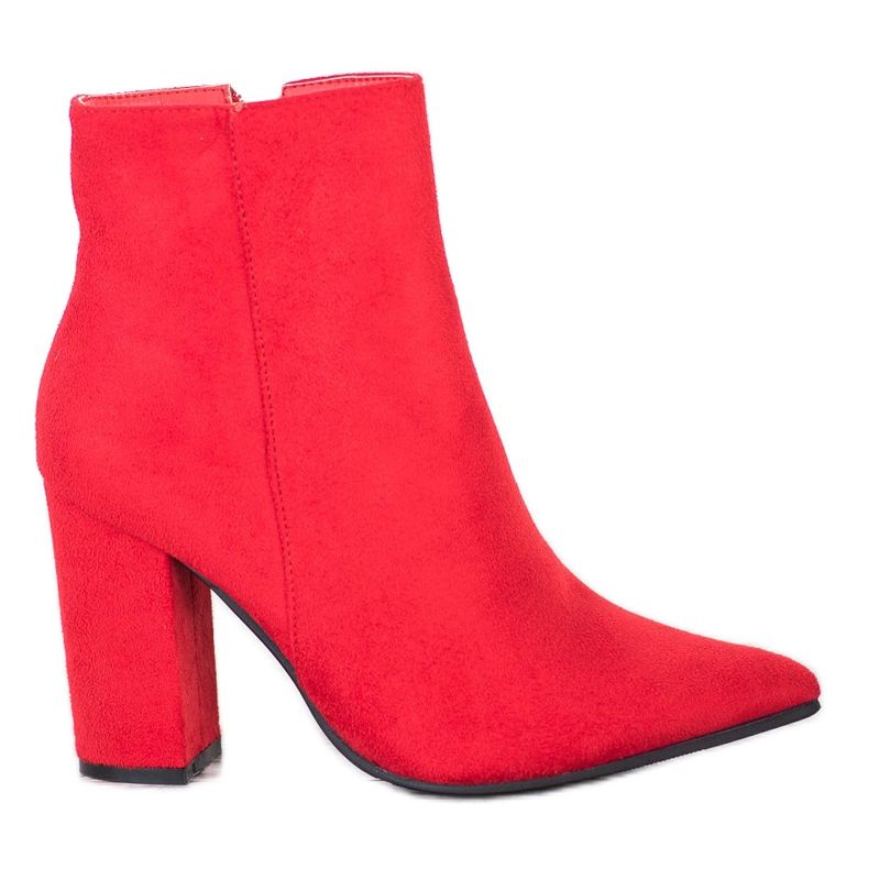 Seastar Botas de camurça em spitz vermelho