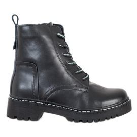 Botas de couro clássicas MCKEY preto