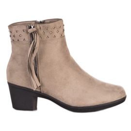 Kylie Botas bege com franjas