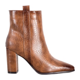 Seastar Botas elegantes com um padrão marrom