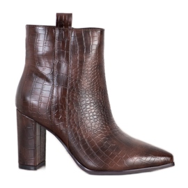Seastar Botas elegantes com um padrão marrom