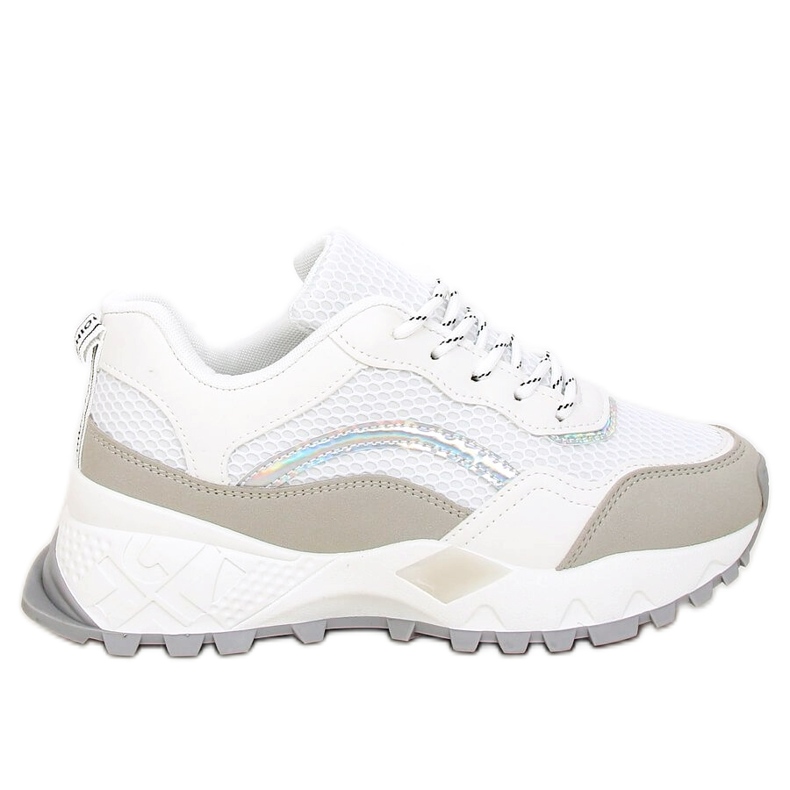 Tênis esportivos cinza LA87P branco e cinza