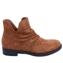 Botas com recorte camelo camelo camelo ST-21 marrom
