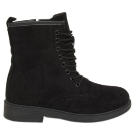 Botas pretas com cordões E2002 pretas preto