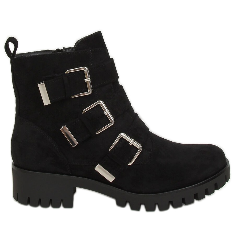 Black XJ-08 Black boots no protetor preto