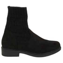 Botas com parte superior de suéter preto E2100 Black II Genre Botas com parte superior de suéter preto E2100 Black II Genre