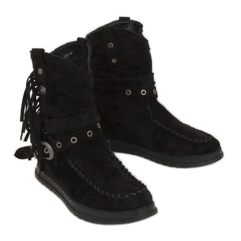 Botas pretas estilo Boho ST-17P pretas preto
