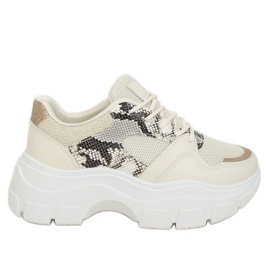 Calçados esportivos femininos bege BL195P bege