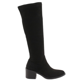 Filippo Botas de camurça até os joelhos DKZ1585 / 20 BK preto Filippo Botas de camurça até os joelhos DKZ1585 / 20 BK preto
