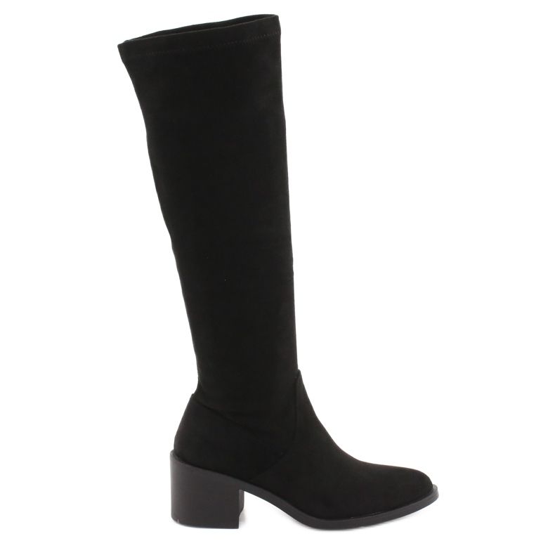Filippo Botas de camurça até os joelhos DKZ1585 / 20 BK preto