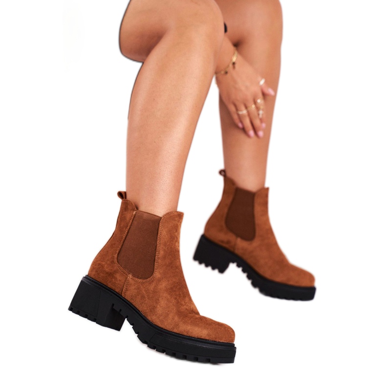 PS1 Camelo sidamo feminino com botas altas castanho