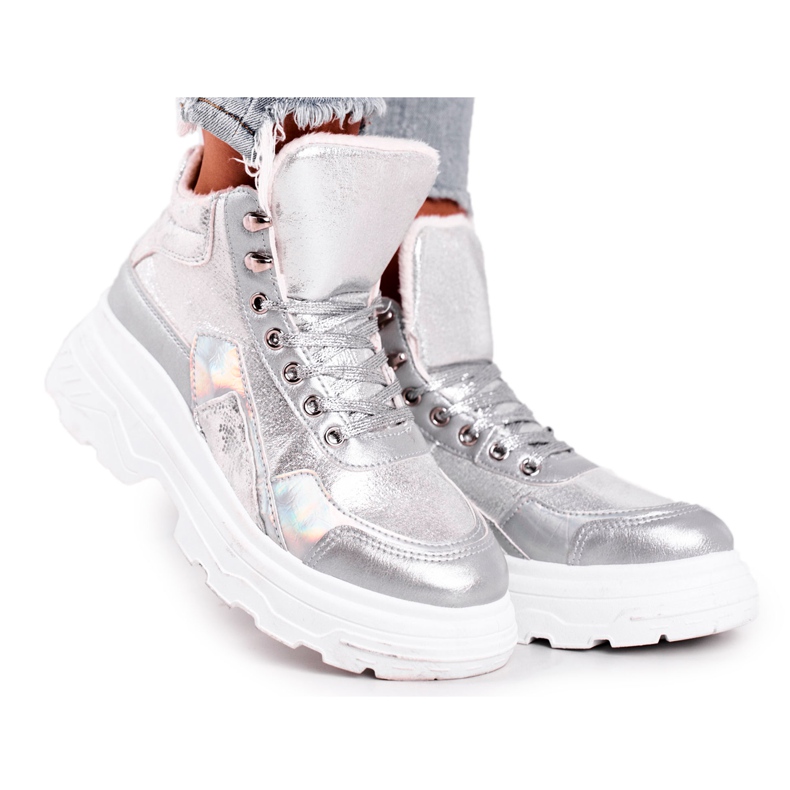 PS1 Calçados Esportivos Femininos Warmed Silver Davan prata