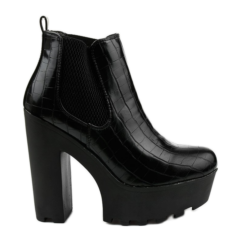 Botas pretas de cano alto no poste Zellola preto