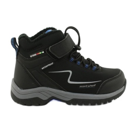 Botas esportivas soft-shell com membrana American Club HL38 / 20 preto azul