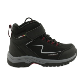 Botas esportivas soft-shell com membrana American Club HL38 / 20 preto vermelho