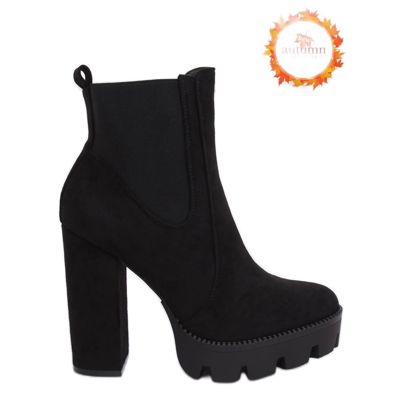 Botas pretas na plataforma Botas Jodhpur DA30P pretas preto