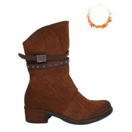 Botas militares femininas camelo ST-05P Camel castanho