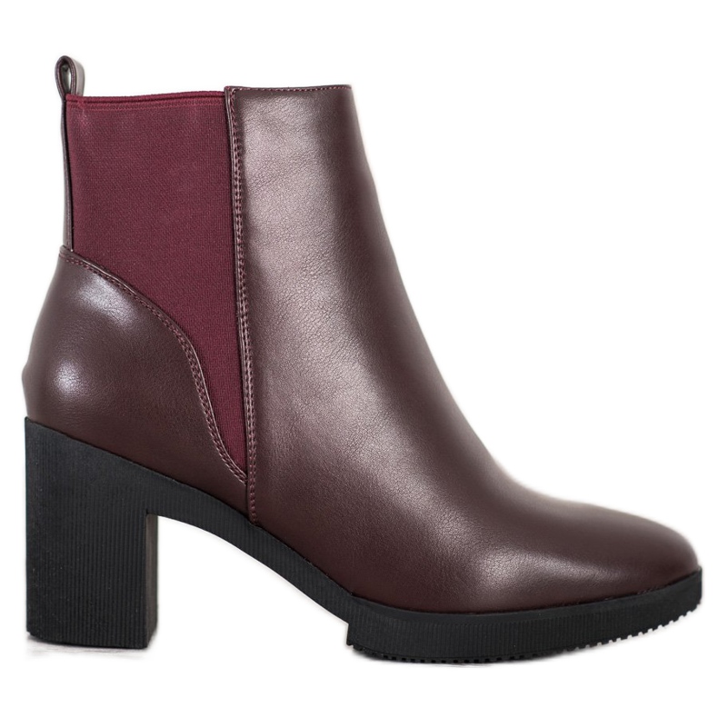 Botas de couro ecológico vermelho multicolorido