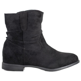 Kylie Botas deslizantes com cunha preto