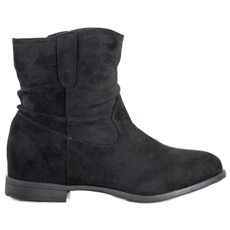 Kylie Botas deslizantes com cunha preto