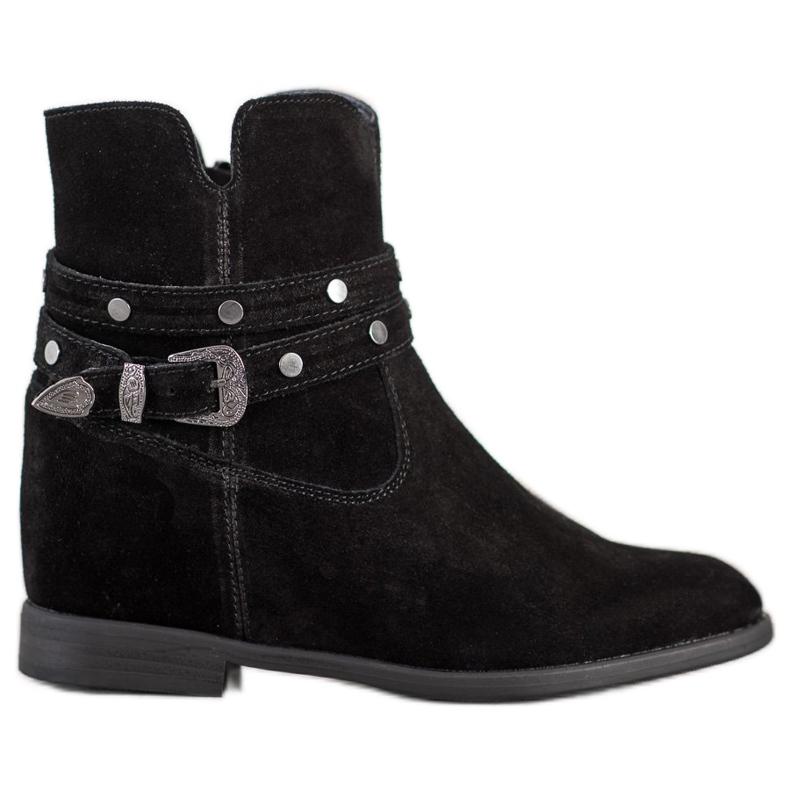 Filippo Botas de Couro Decoradas preto