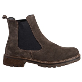 Filippo Botas de couro Chelsea marrom
