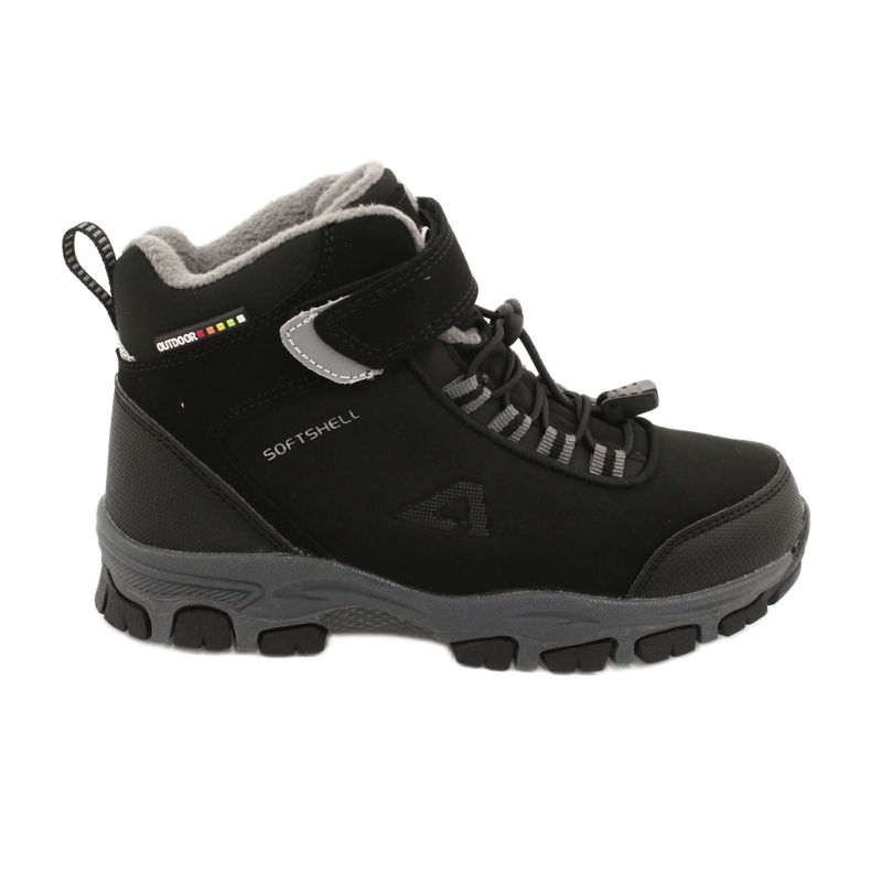American Club Botas americanas softshell botas de inverno com membrana preto cinza