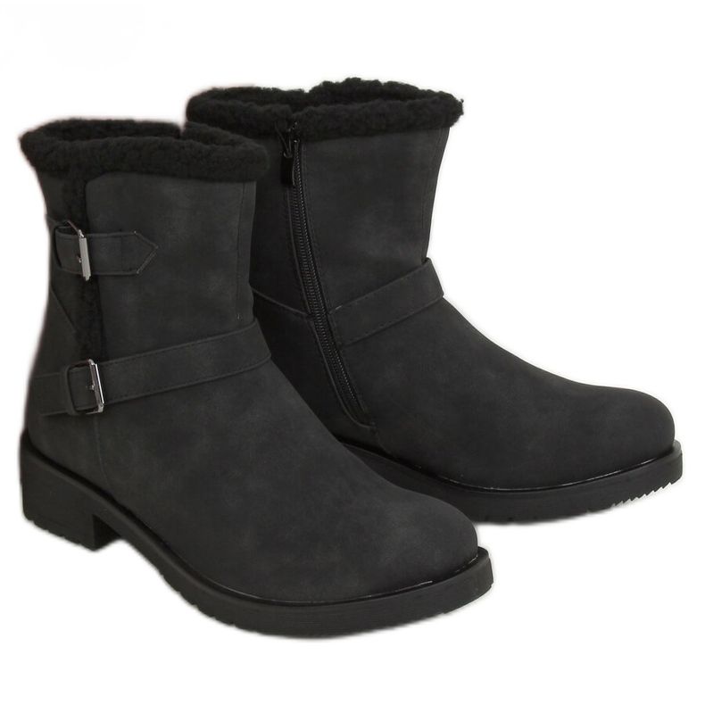 Botas femininas pretas pretas 99-12 pretas preto