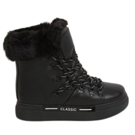 Botas de neve pretas com isolamento espesso BK903 Preto