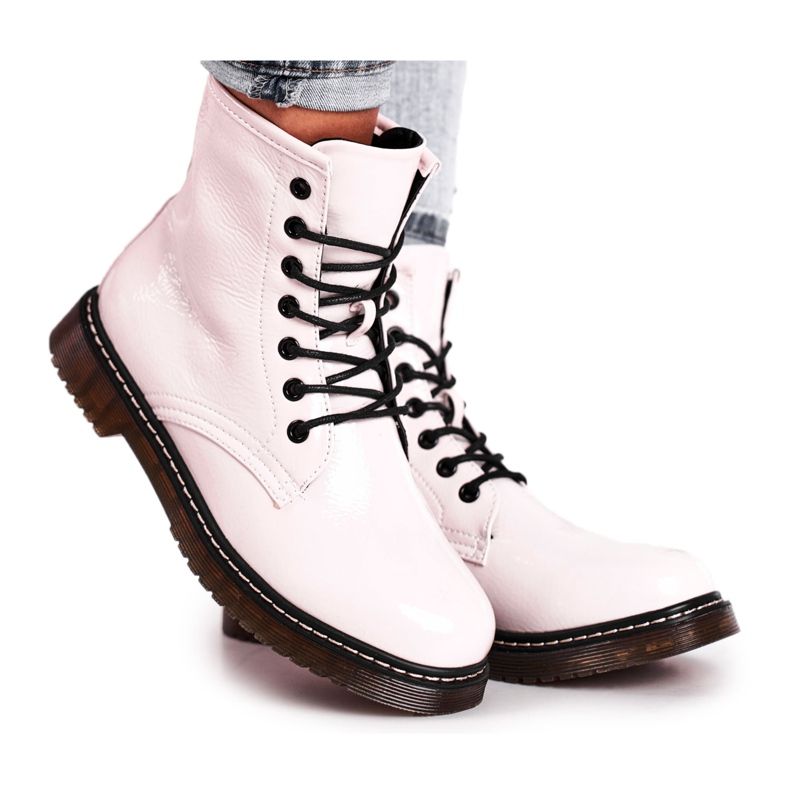 EVE Botas femininas Botas lacadas Glany Branco Marita