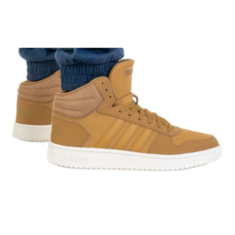 Tênis Adidas Hoops 2.0 Mid M FW3516 bege