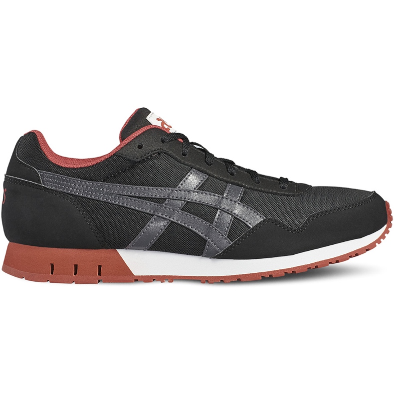 Sapatos masculinos Asics Curreo HN537-9095 preto vermelho