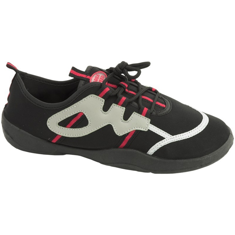 Sapatos de praia Aqua-speed em preto, cinza e vermelho 19A