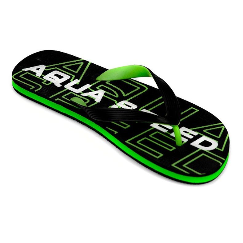 Chinelos masculinos Aqua-Speed ​​Rhodes pretos e verdes col.