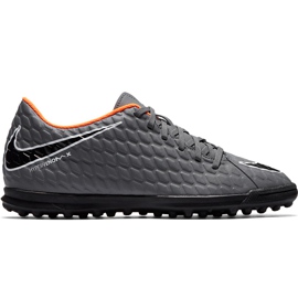 Chuteiras Nike Hypervenom Phantom X 3 Club Tf Jr AH7298 081 cinza / prata, laranja, cinza / prata cinza