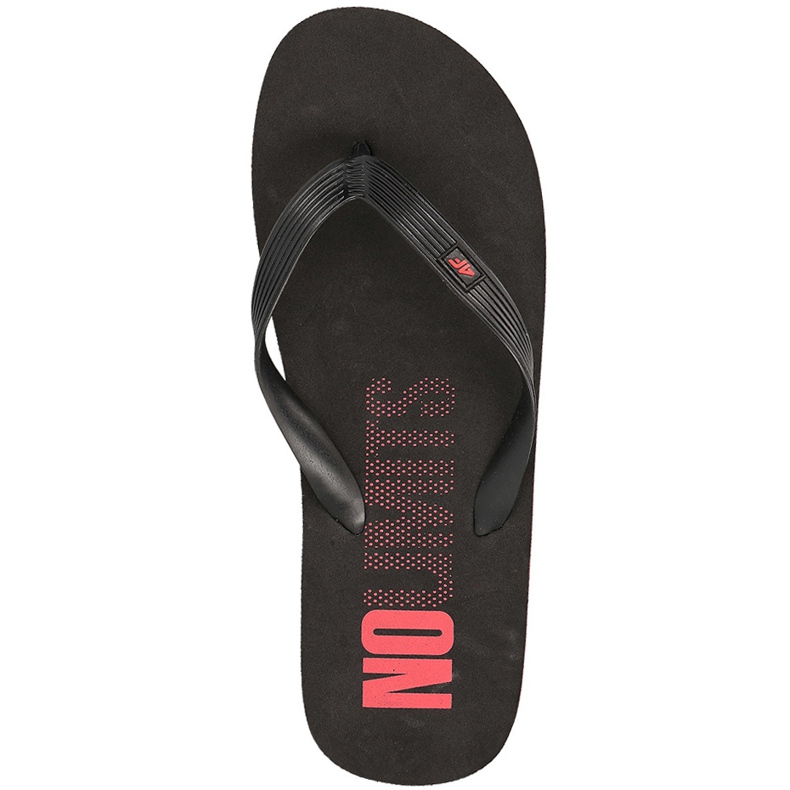 Chinelos masculinos 4F vermelho H4L18 KLM001 preto
