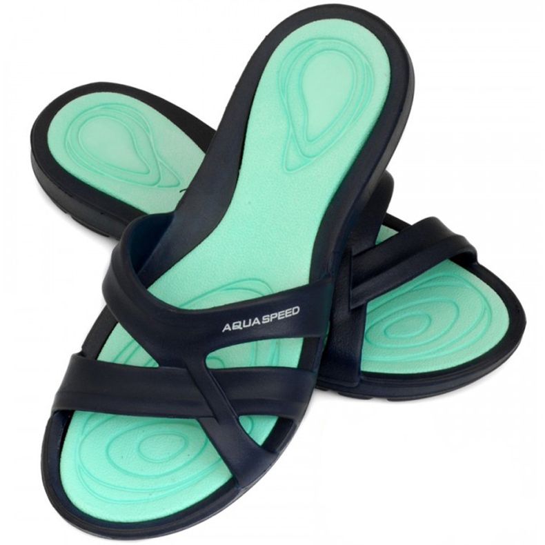 Chinelos de piscina feminina Aqua-speed Panama col. azul marinho