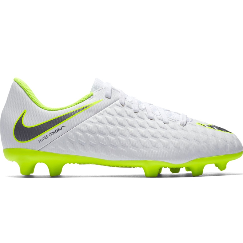 Chuteiras Nike Hypervenom 3 Club Fg Jr AJ4146 107 branco branco