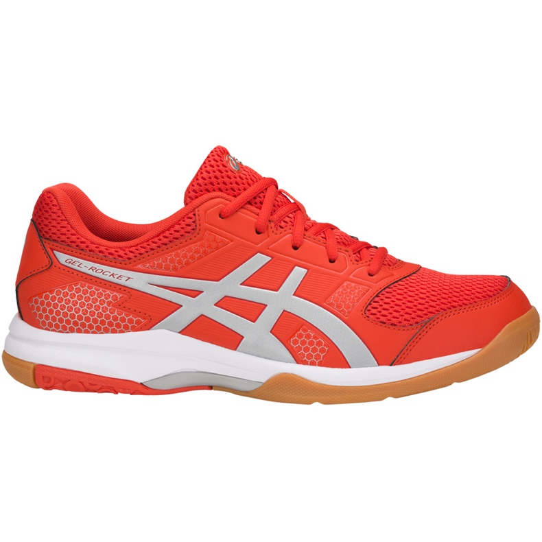 Tênis Asics Gel-Rocket 8 B706Y 0693 masculino para voleibol multicolorido laranja