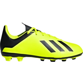 Chuteiras Adidas X 18.4 FxG Jr DB2420 amarelo amarelo